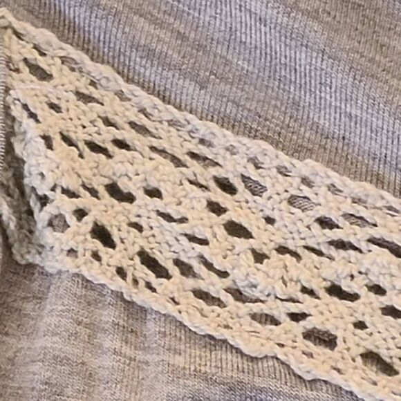 POL Womens Gray Fringed Soft Cardigan Top Size S - Picture 6 of 10